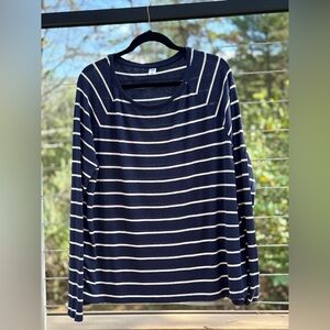 Old Navy Navy and White Striped Top